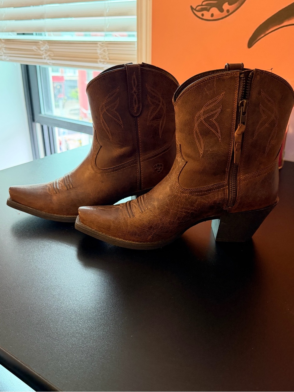 Ariat Brown Western Ankle Heeled Boots